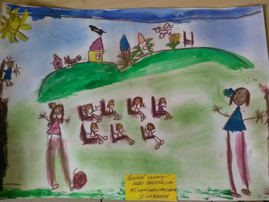 Obrázek namalovaný holčičkou ze školky.